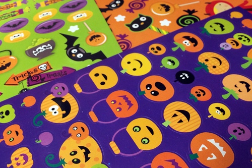 Candy Free Halloween Stickers